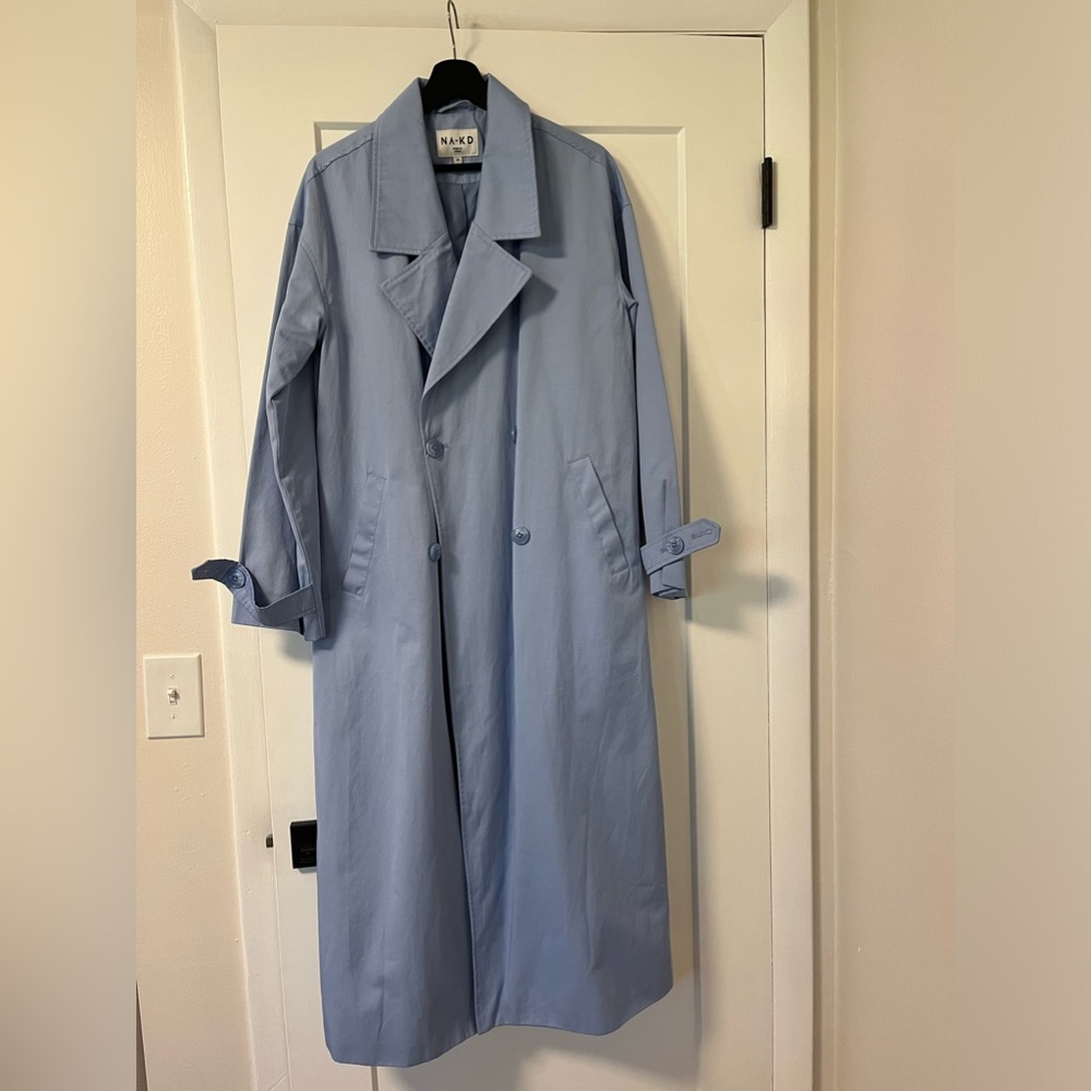 Blue trenchcoat from Swedish brand: NA-KD